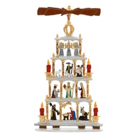 AK631 - Pewter Standing Nativity Pyramid 0
